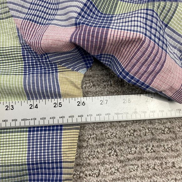 Antonio Valente Shirt Men Extra Large XL Multicolor Checkered Button Down Casual - Picture 5 of 6